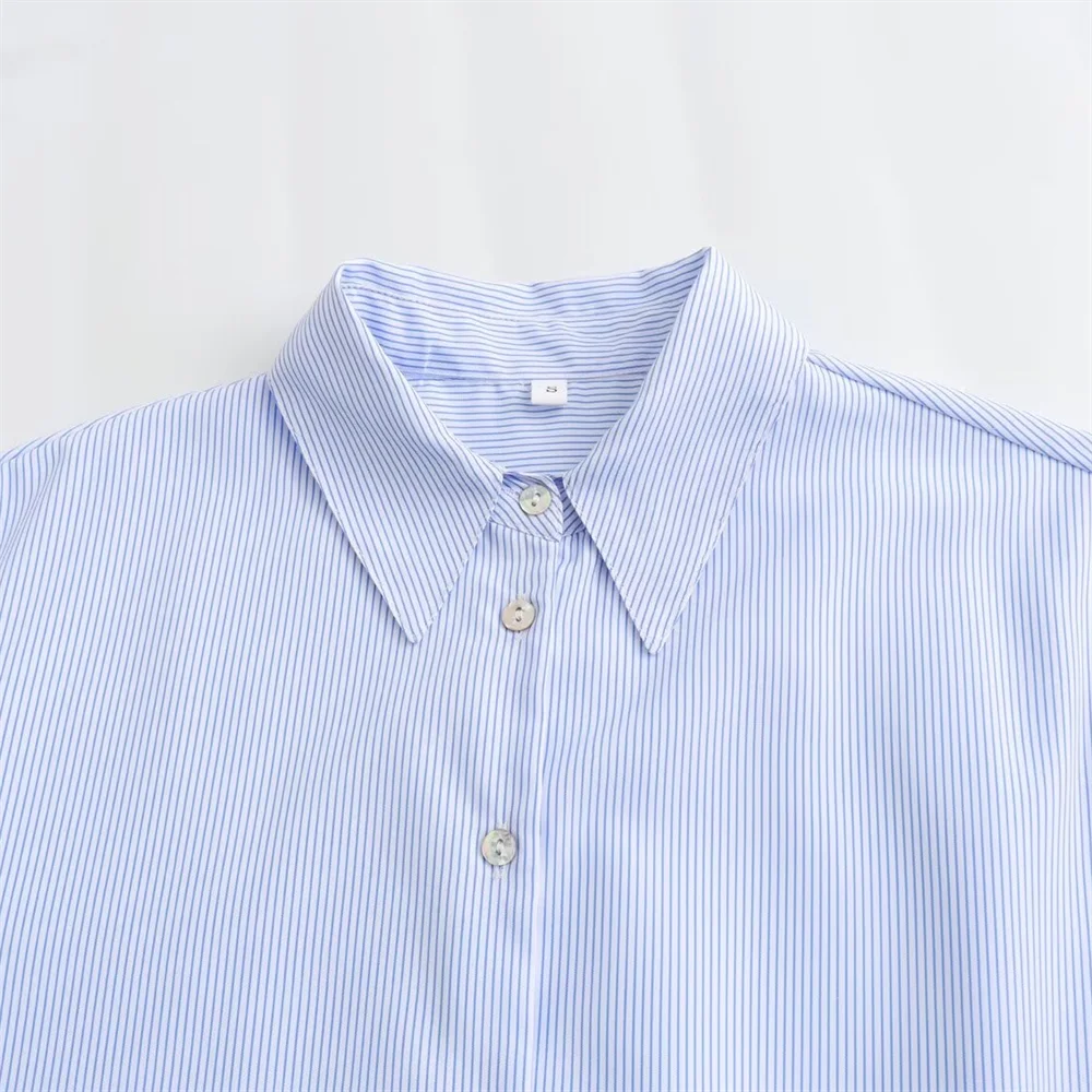 PB & ZA-قميص بطية صدر فضفاض وبسيط للنساء ، بلوزة غير رسمية ومتعددة الاستخدامات ، حالة مزاجية عصرية ، جديد ، ربيع ،