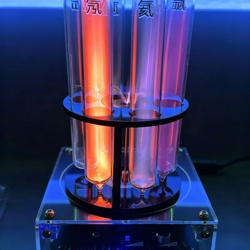 Home Decor Noble Gas Discharge Tube Desk Decorative Light Science Educational Miniatures Ornament Minimalist Luminous Tubes