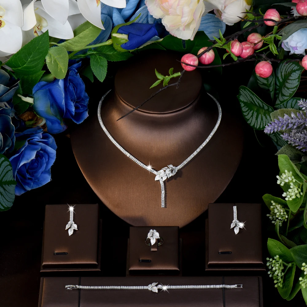 HIBRIDE 2026 Popular Stereo Gorgeous Everyday Jewelry Necklace Earrings Bracelet Women's Wedding Bridal Holiday Gifts S-1131