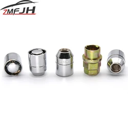 For Toyota For Honda For Acura US M12x1.5 Car Anti Theft Steel Wheel Lock Lug Nuts Tyre Chrome Locking Nuts 4+1 Set