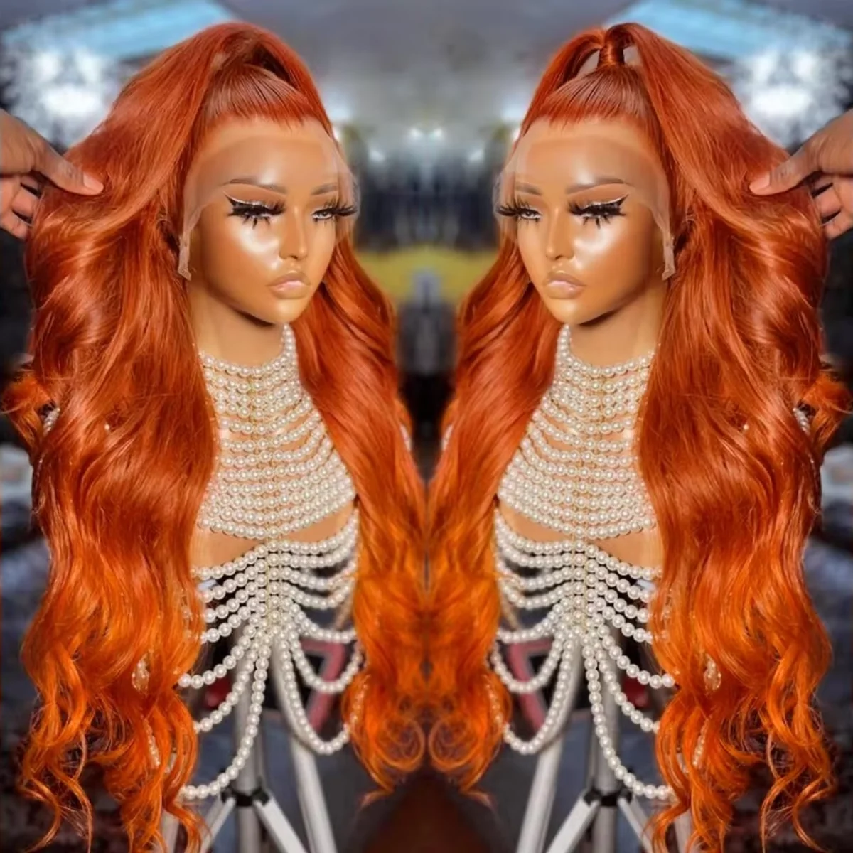 البرازيلي الجسم موجة الزنجبيل البرتقالي 13x6 HD الدانتيل الجبهة خصلات الشعر المستعار الإنسان 13x4 الدانتيل الباروكات الأمامية 5x5 غلويليس إغلاق الباروكات للنساء