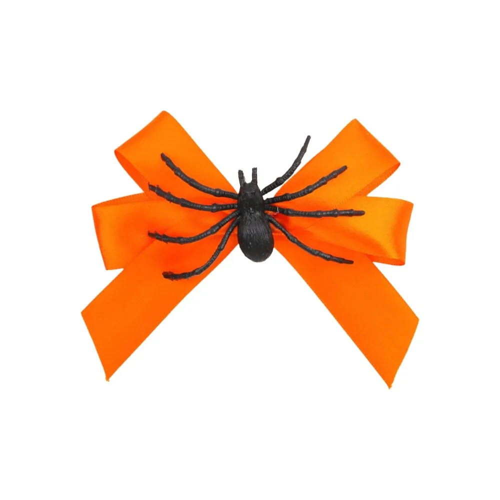 

Happy Halloween Funny Spider Hair Clip Spider Theme Personalized Bowknot Hairpin Plastic Halloween Head Wear Girl Accessory
