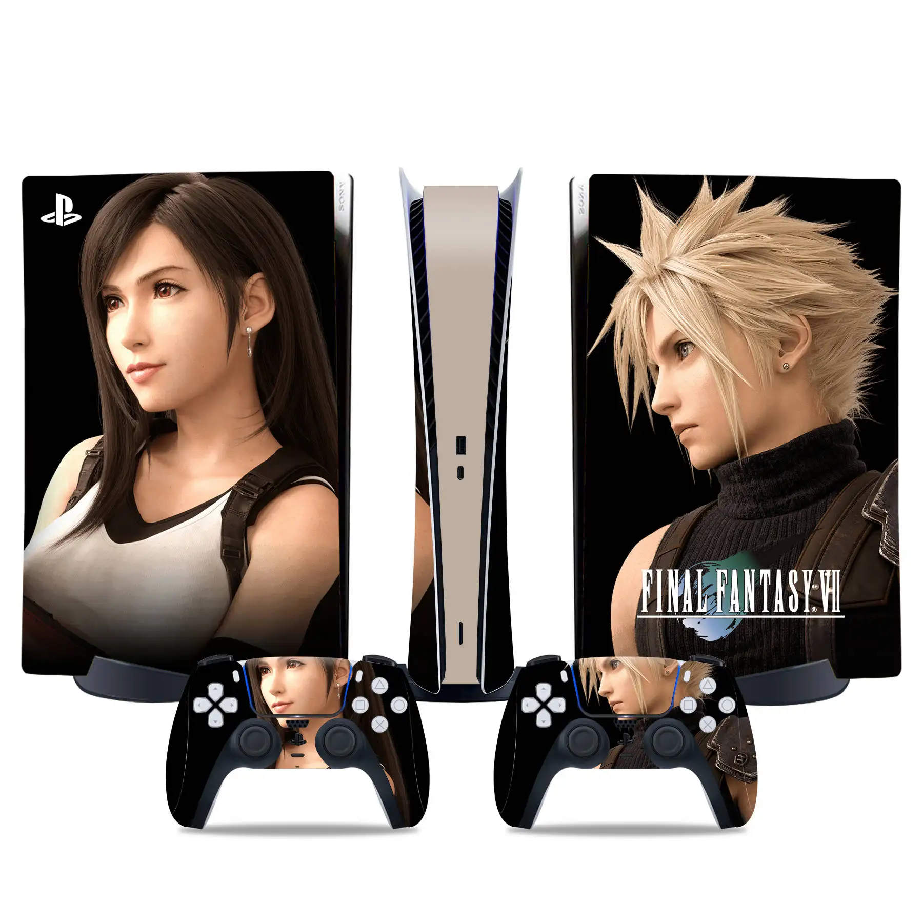 Final fantasy Game PS5 digital edition decals skin stickers for PS5 digital Console and two Controllers Vinyl stickers