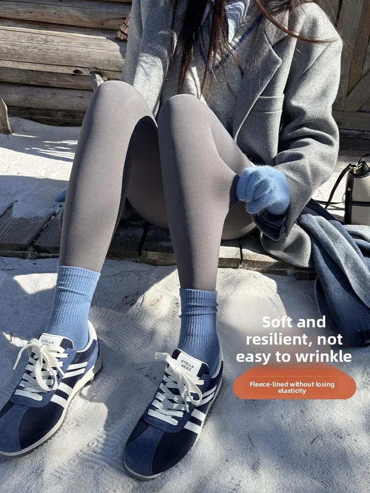 ハイウエスト裏地付きヨガパンツ レディース アウター 2025年秋冬新作 暖かいベースレイヤー アークスキンパンツ モダールブランド