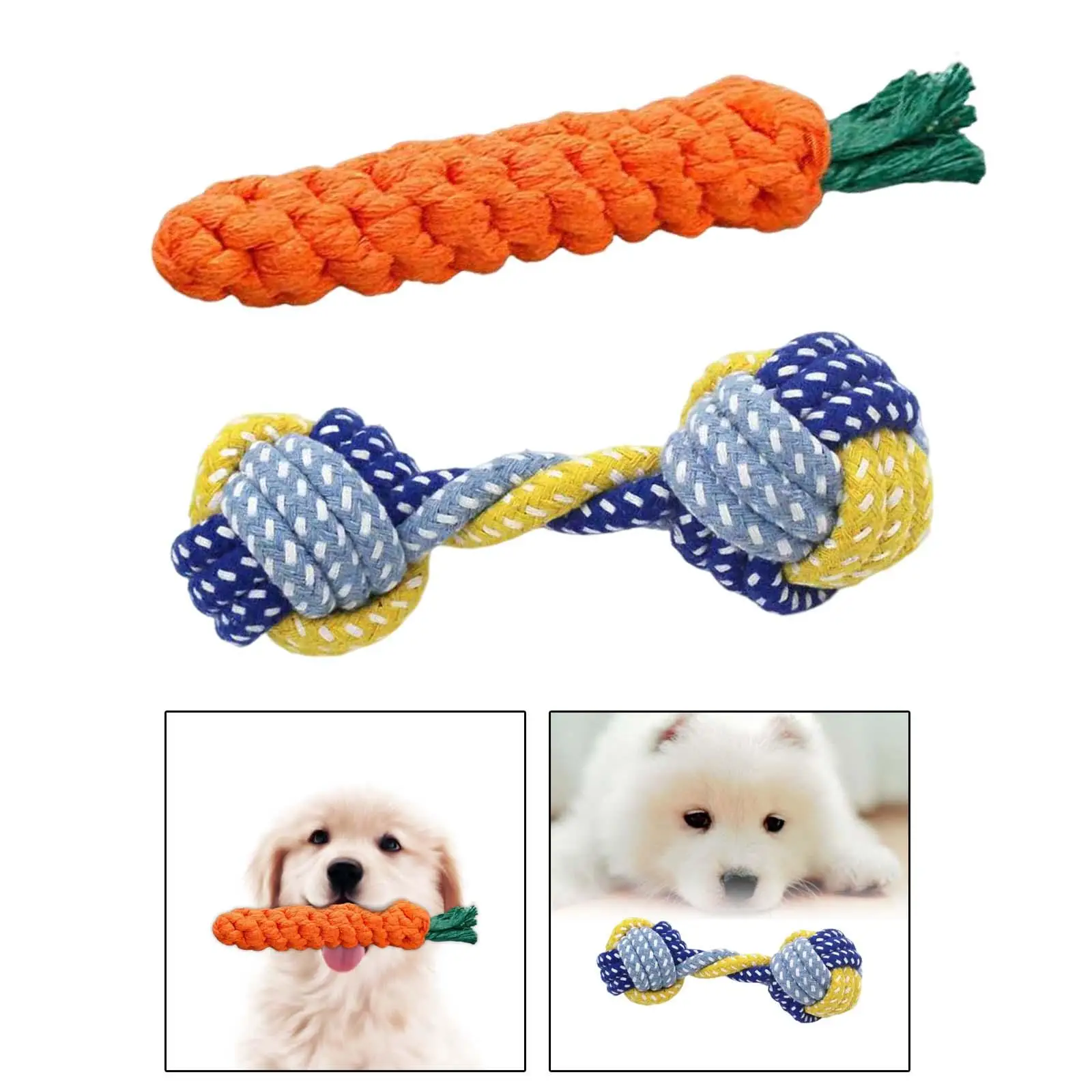 2-6pack Durable Dog Chew Toy Interactive for Aggressive Chewers