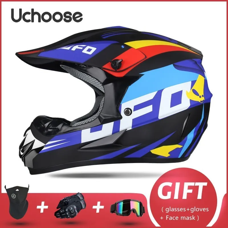 Gratis Cadeau Voor Volwassenen Kinderen Professionele Off-Road Helm Motorhelm Downhill Dot Racing Motorcycle Motor Helm