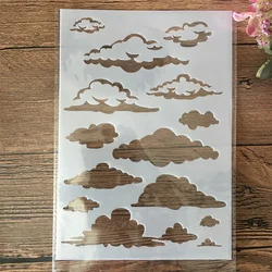 A5 21cm Cloud Layering Stencils Painting Scrapbook Coloring Embossing Album Decorative Template