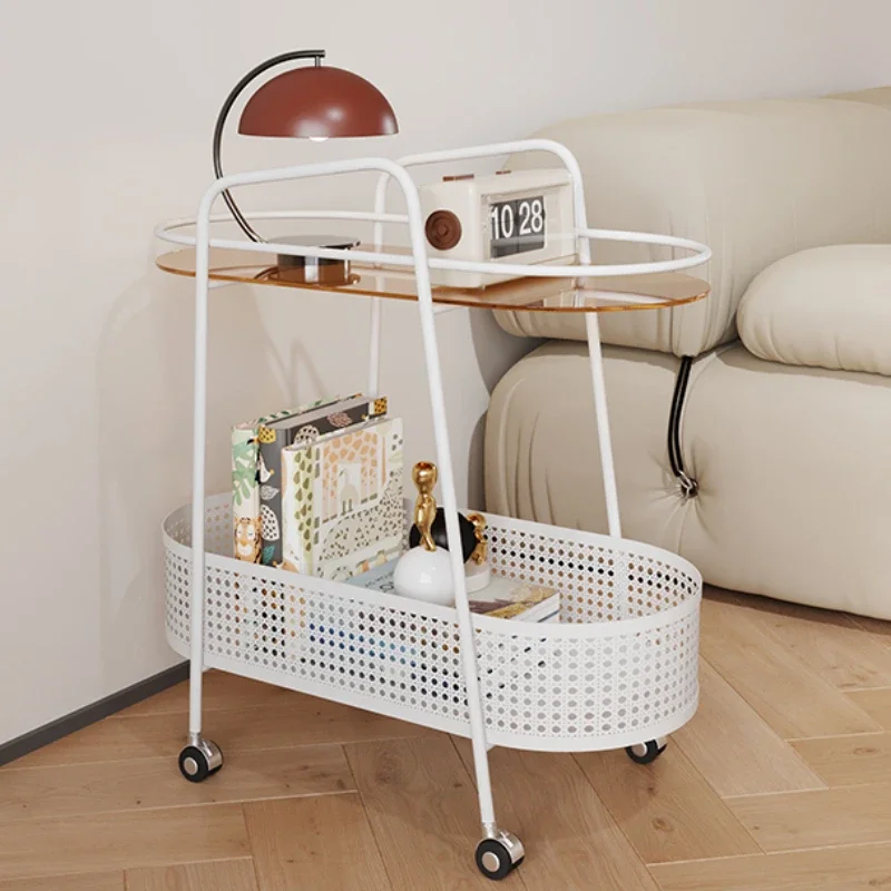 Trolley for Clinic Auxiliary Trolleys Living Room Beauty Wheels Stainless Steel Cart Salon Welding Aesthetic Ruedss Gold Storage