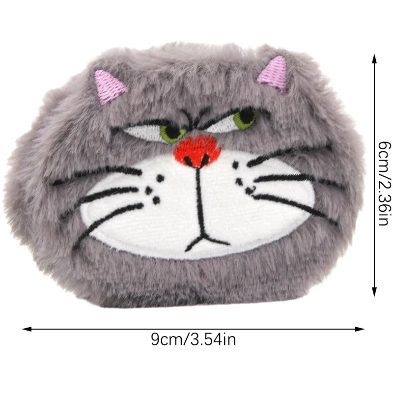 Kawaii Anime Schattige Kat Pluche Spiegel Creatieve Kleine Prachtige Pluche Dubbelzijdig Opvouwbare Draagbare Make-Up Spiegel Meisjes Cadeau