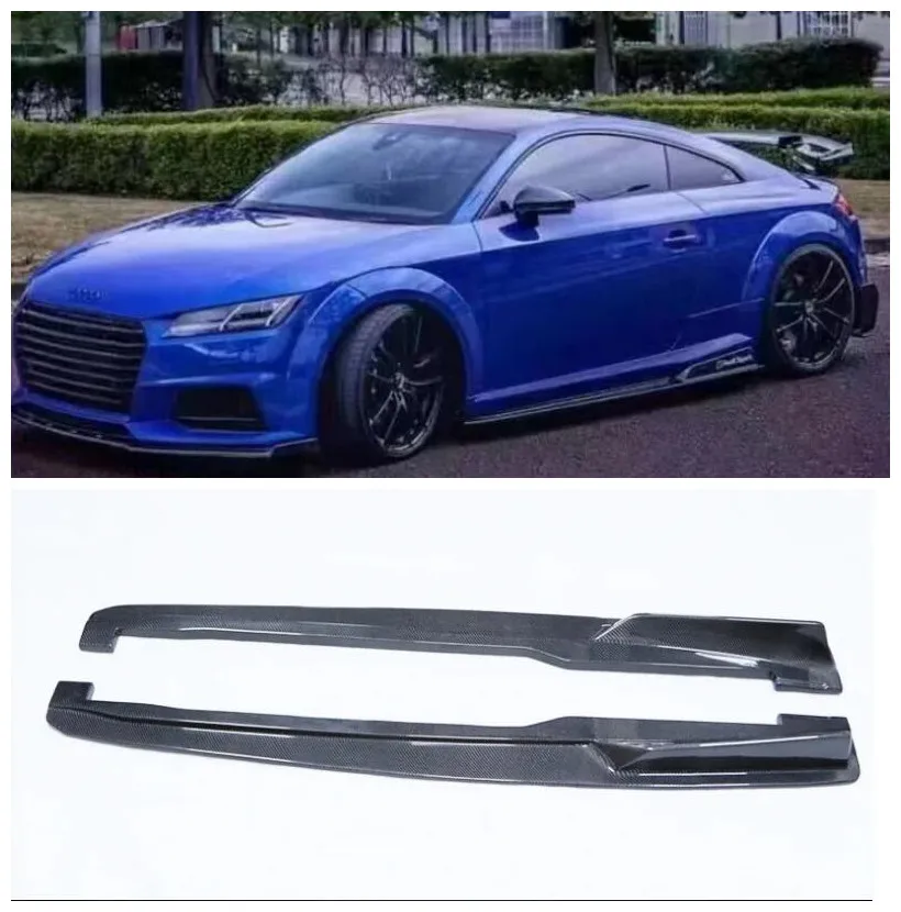 High Quality Carbon Fiber Audi-Sports Performance Style Side Skirts Splitters Body Kit For Audi TT TTS TTRS MK3 8S 2015-2022