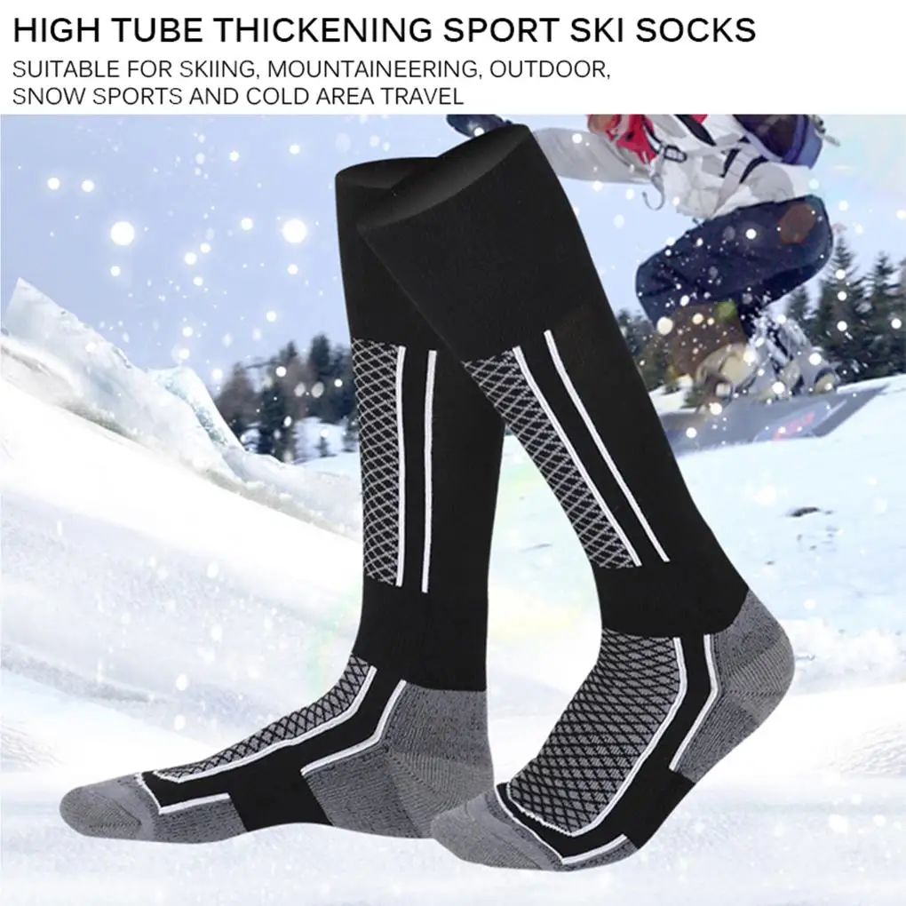 1 Paar Ski socken Winter liefert Fuß wärmer Unisex grau Erwachsenen Wärme