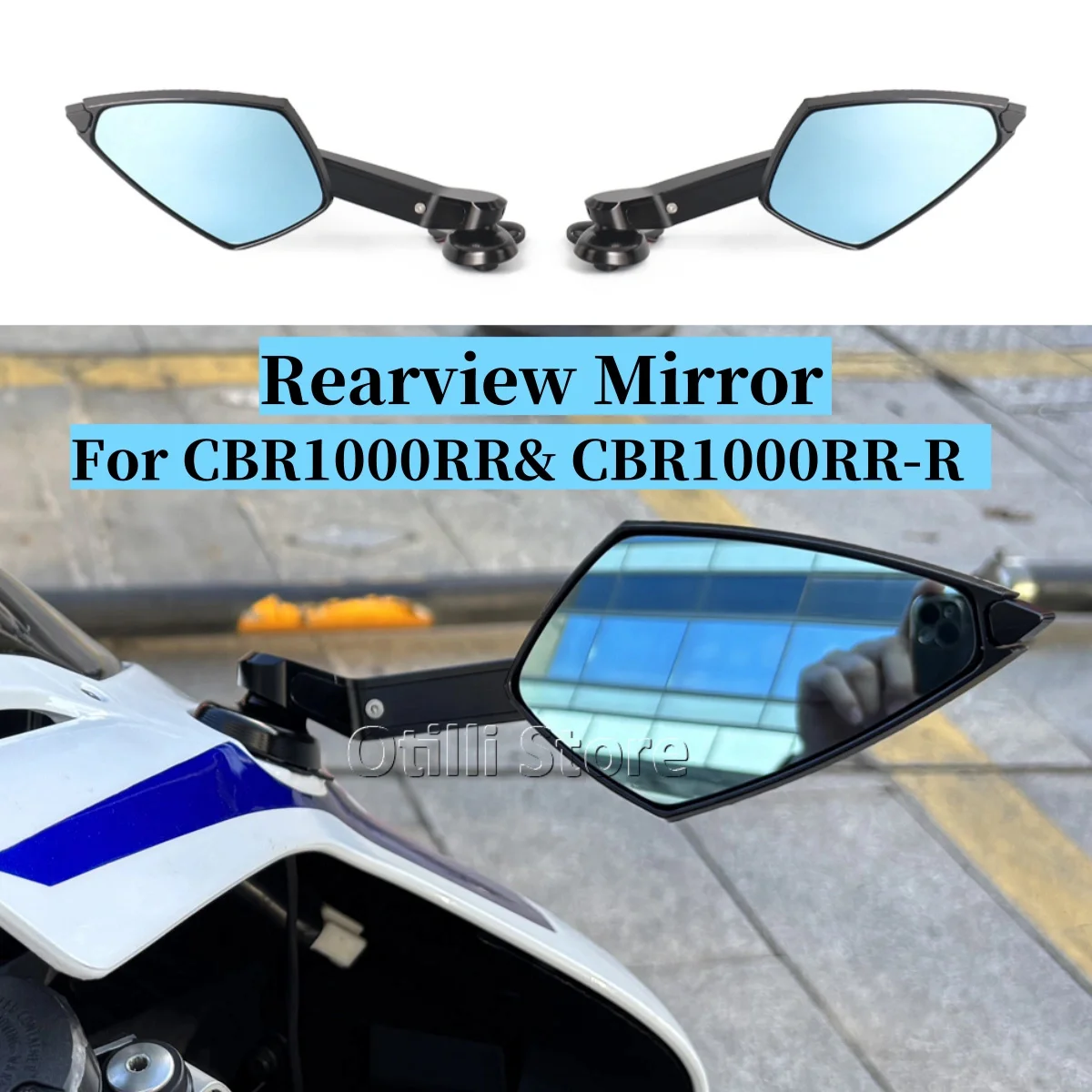 Зеркала заднего вида для мотоцикла с сигналом для Honda CBR1000RR CBR 1000RR CBR1000RR-R Fireblade, черное боковое зеркало заднего вида
