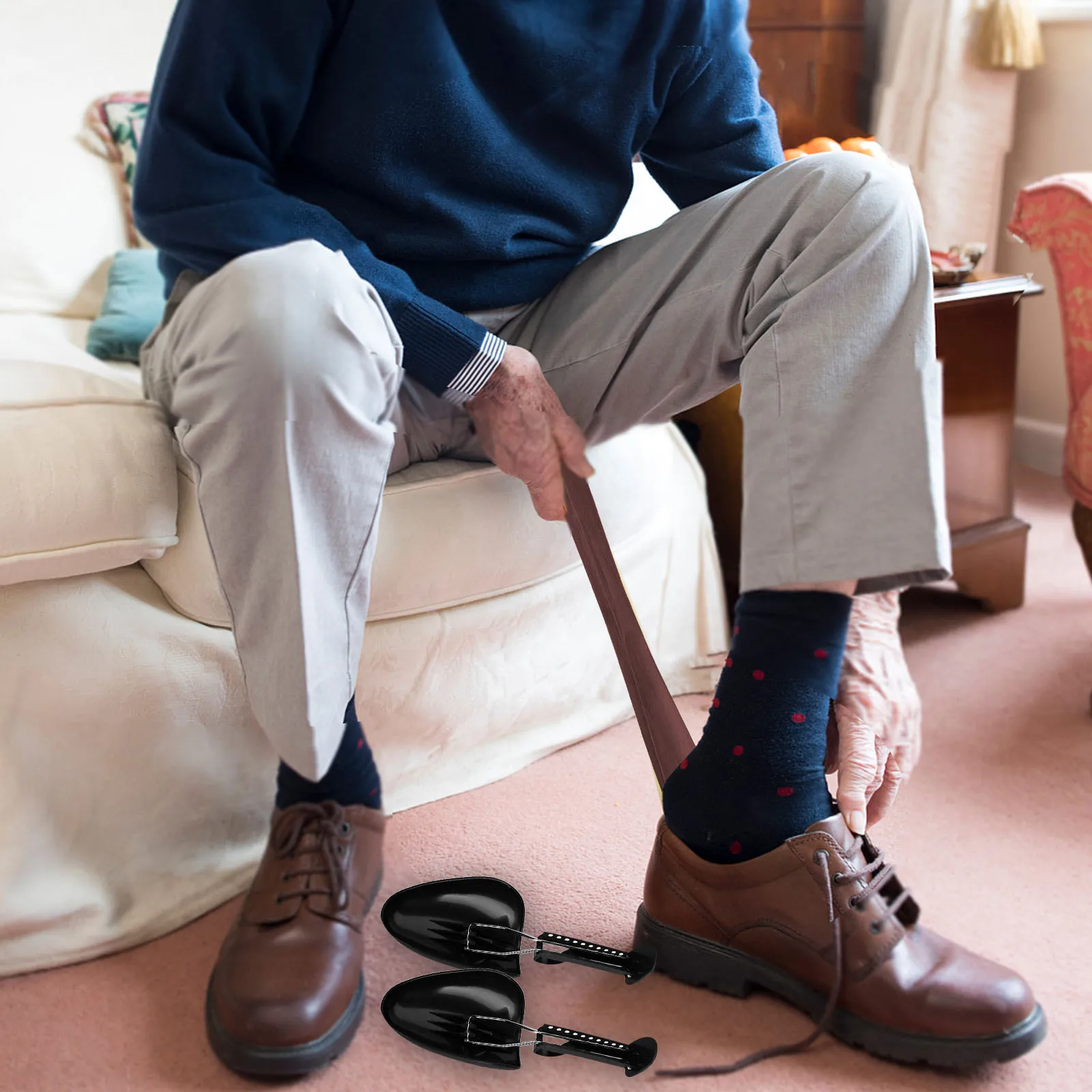 أشجار الأحذية البلاستيكية القابلة للتعديل للأحذية الرياضية ذات الكعب العالي للجنسين حامل شكل الحذاء الموسع