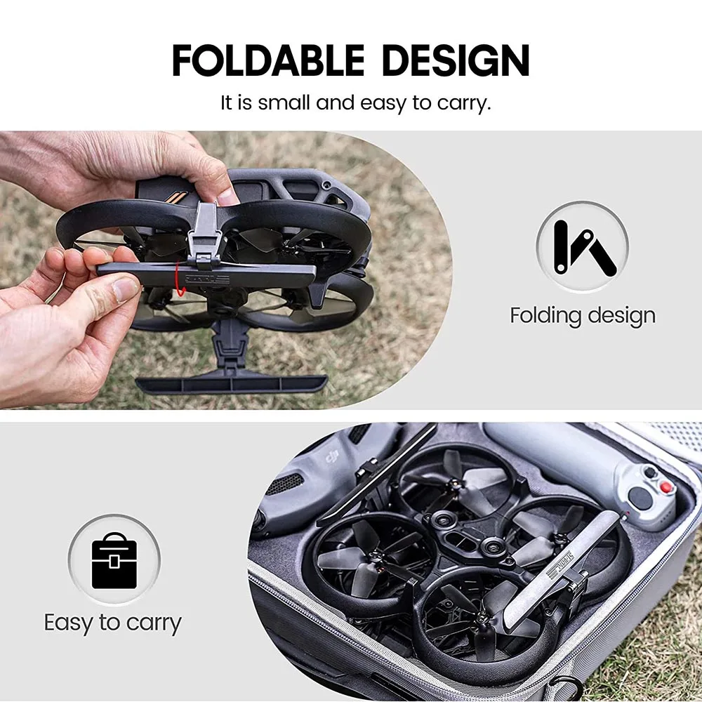 Equipamento de pouso dobrável para dji avata protetor de altura de liberação rápida extensor anti-queda extensão do pé patinação acessórios