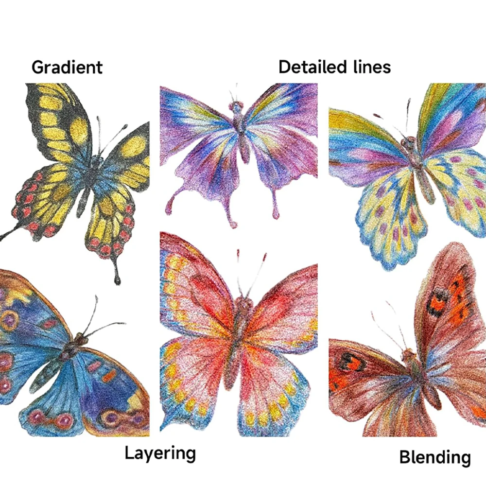 أقلام رصاص ملونة معدنية رائعة، 12 قطعة من أقلام الرصاص الملونة المتنوعة لتلوين الفنانين البالغين