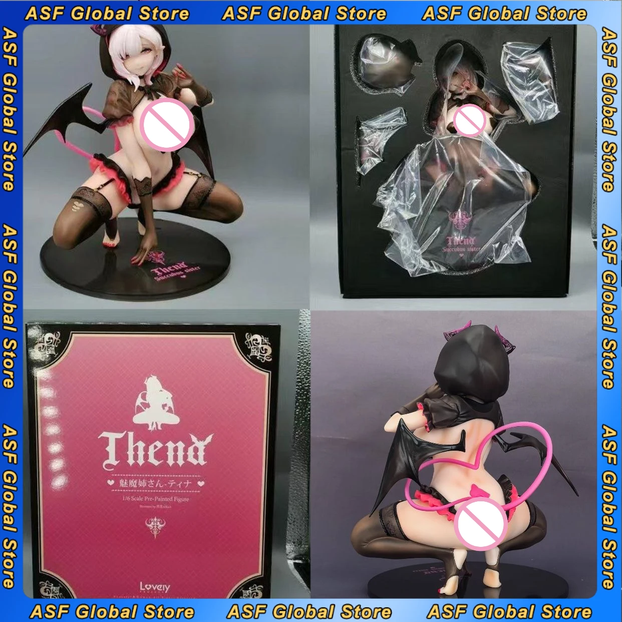 ฟิกเกอร์อนิเมะซิสเตอร์ซัคคิวบัส ทีน่า ขนาด 20 ซม. โมเดล PVC รูปสาวเซ็กซี่ ฉากตกแต่งตั้งโต๊ะ ของขวัญ ของเล่น