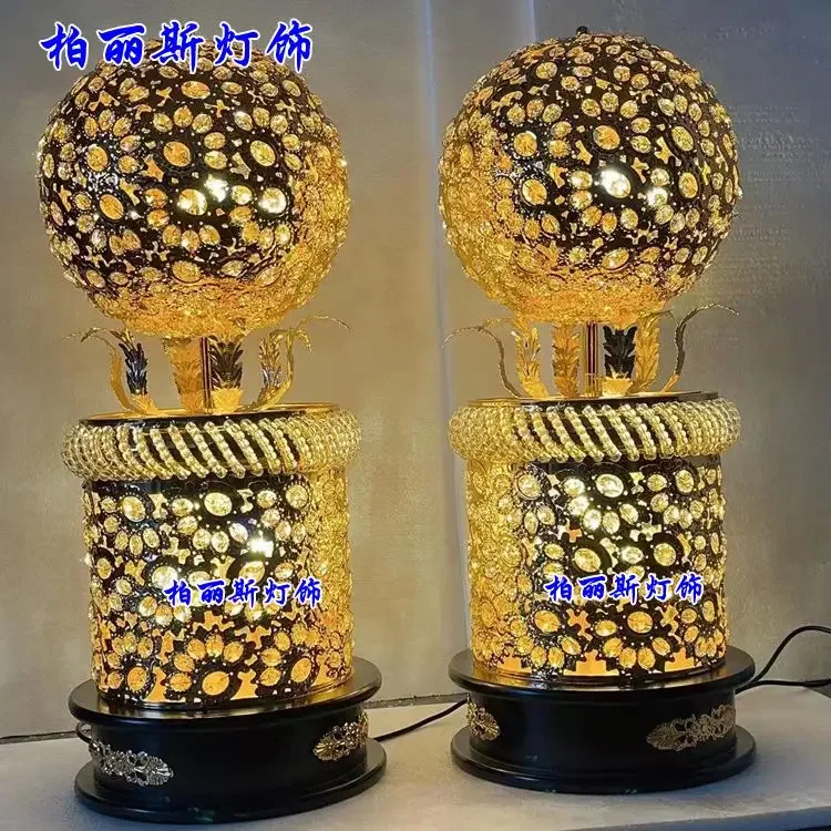360 Degree Rotating Spherical Vase Desk Lamp - Buddha Worship Light, Crystal Vase Design, Floor Lamp