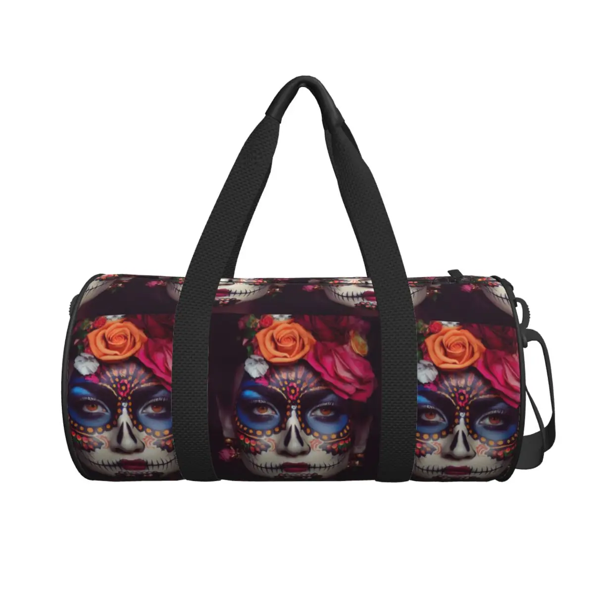

Мексиканская Catrina Girl Day Of The Dead Сахарный череп Большая спортивная сумка Водонепроницаемая дорожная сумка Duffle Сумки Сумка для фитнеса