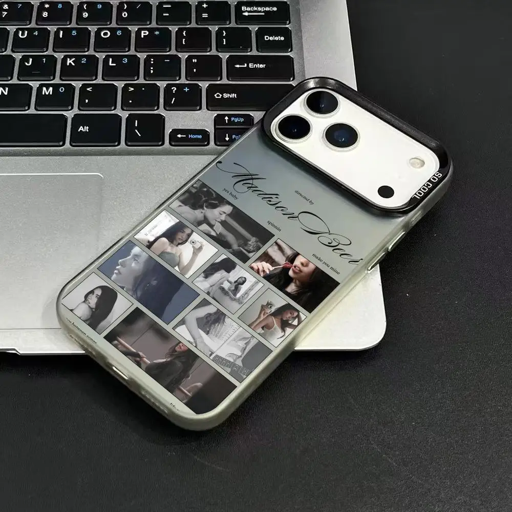 M-Madison BeerS Cantante Cassa Del Telefono Per iPhone 17 16 15 14 13 12 11 Pro Max Air Matte Laser Aurora Antiurto Funda