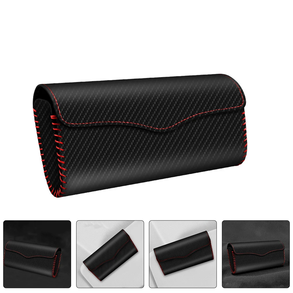 

Firm Pu Case Durable Spacious Storage Scratch-Proof Multiple Pairs Sunglasses For Organizer Sunglass Clip For Visor Car Visor