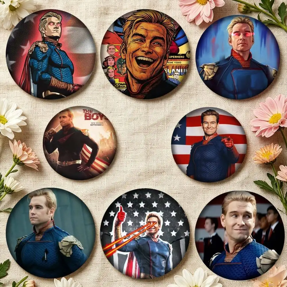 T-The h-Homelander The Boys 25 32 44 58 75mm Badges Personalized Round Brooches Pins Accessory Gift