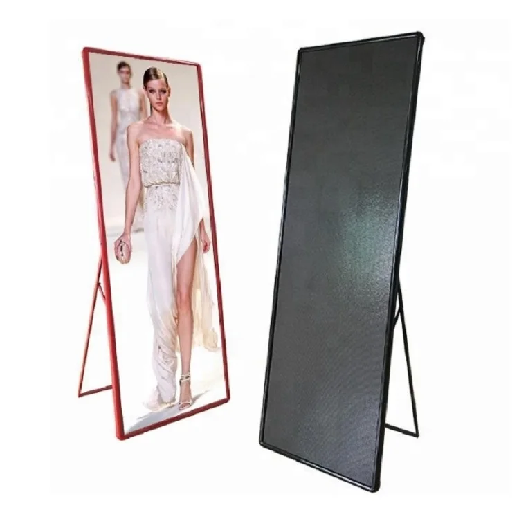High Resolution portable Indoor P2.5 Full Color Led Display Standing LED Poster Screen