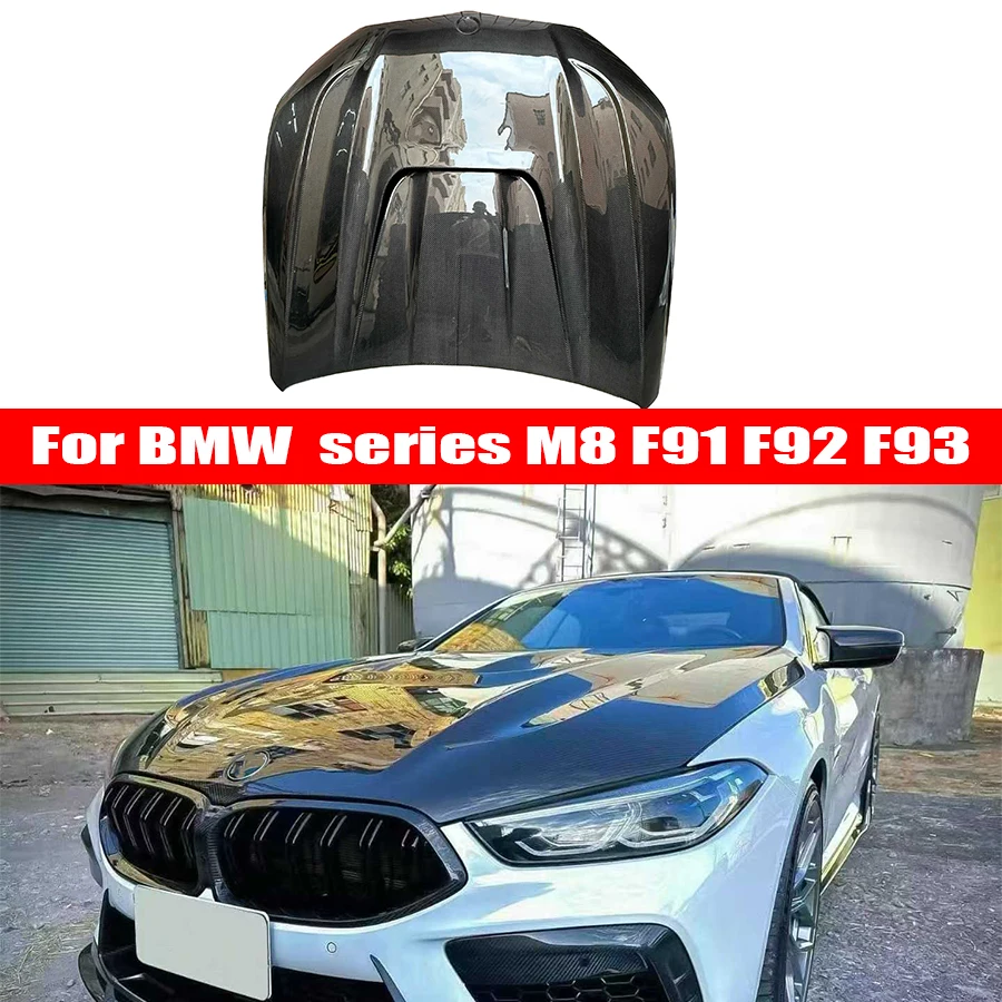 

For BMW M8 F93 F91 F92 Dry Carbon Fiber Hood Forged carbon Engine Cover Hood Car Headliner Hood Cover Car Accessories auto parts