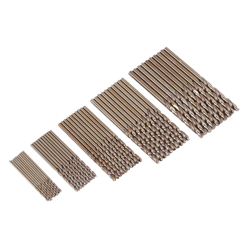ABBN-150Pcs Drillforce Tools M35 코발트 드릴 비트 세트, Hss-Co 드릴 세트 1-3Mm, 경화 강철, 주철 드릴링용