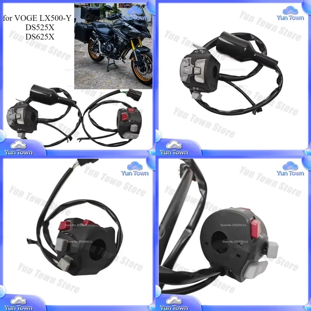 for VOGE LX500-Y DS525X DS625X Left Right Handlebar Switch Buttons Motorcycle Turn Signal Control Switches for Scooter ATV
