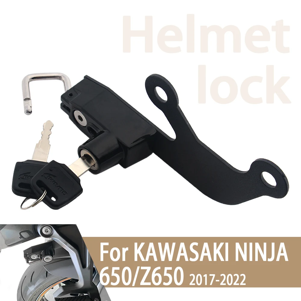 Helmet Lock Kit For KAWASAKI NINJA650 Z 650 Motorcycle Helmets Security Anti-Theft Lock Rust-Proof Aluminum Alloy Accessories