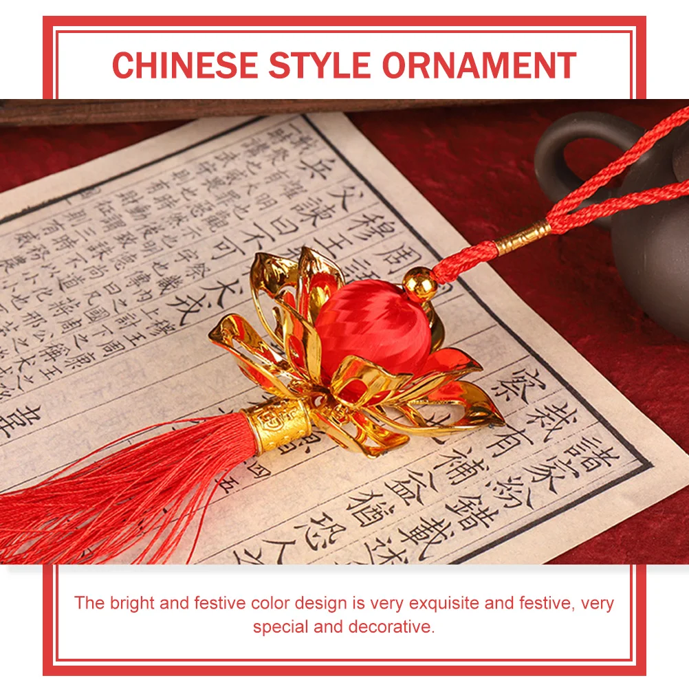 

10 Pcs Lotus Lantern Hanging Ornament Decoration Lanterns Chinese Style Decorations for Home Lucky New Year Ornaments