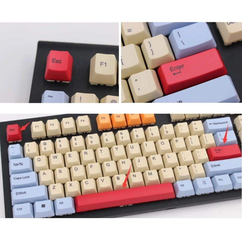 Esc Enter Space Keycap Pbt Sublimation Mechanical Keyboard Dye-subbed Keycaps 3x Drop Shipping