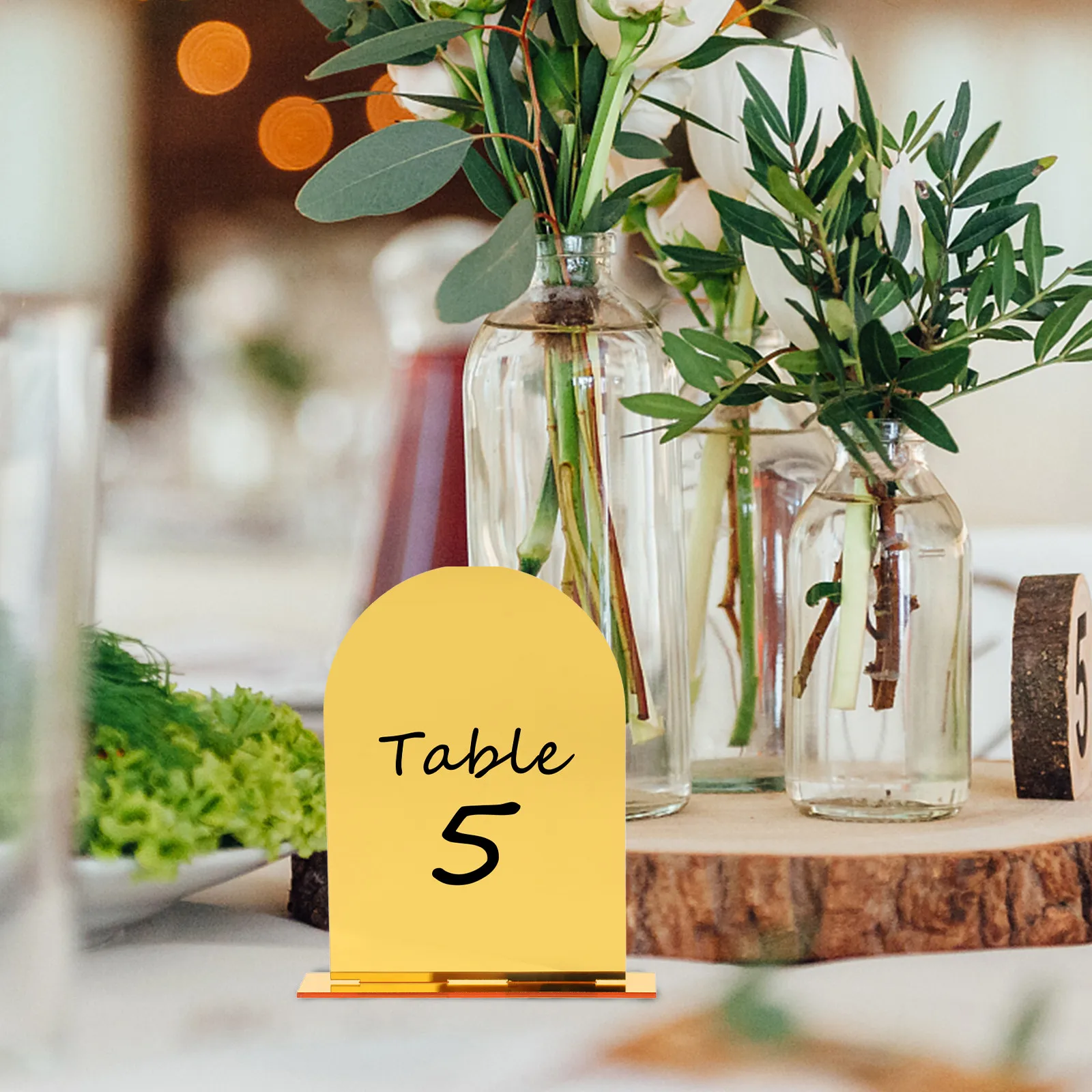 Blank Acrylic Wedding Table Cards Clear Minimalist Table Number Holders Seating Chart Display Wedding Reception Decor - view 4
