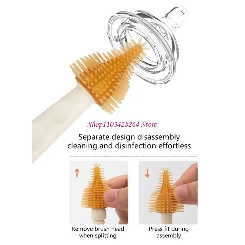 

Travel Friendly 6 in 1 Silicone Baby Feeding Bottle Brush with Storage Case