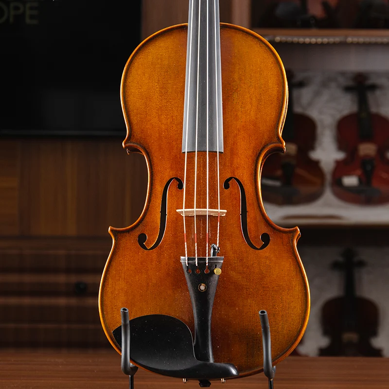 

CHRISTINA Professional Viola MS400, Dark Modern Oil-based Varnish, Alps-Carpathian Spruce One-piece Flame Maple Ebony Fittings