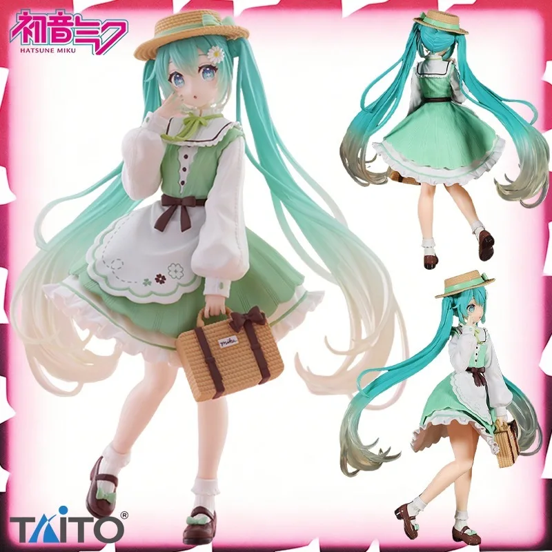 genuine-in-stock-taito-hatsune-miku-fashion-series-pastoral-country-style-18cm-prize-figure-anime-model-ornament-birthday-gift