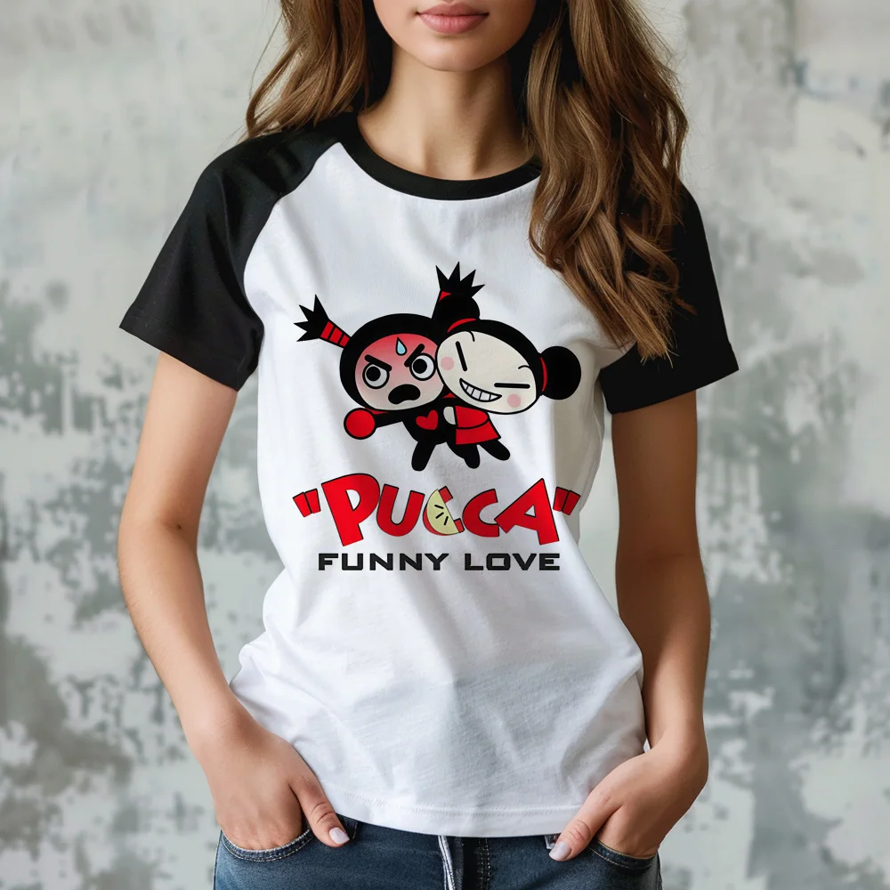 Pucca Tee women Japanese comic streetwear t shirt girl graphic 2000s harajuku clothing