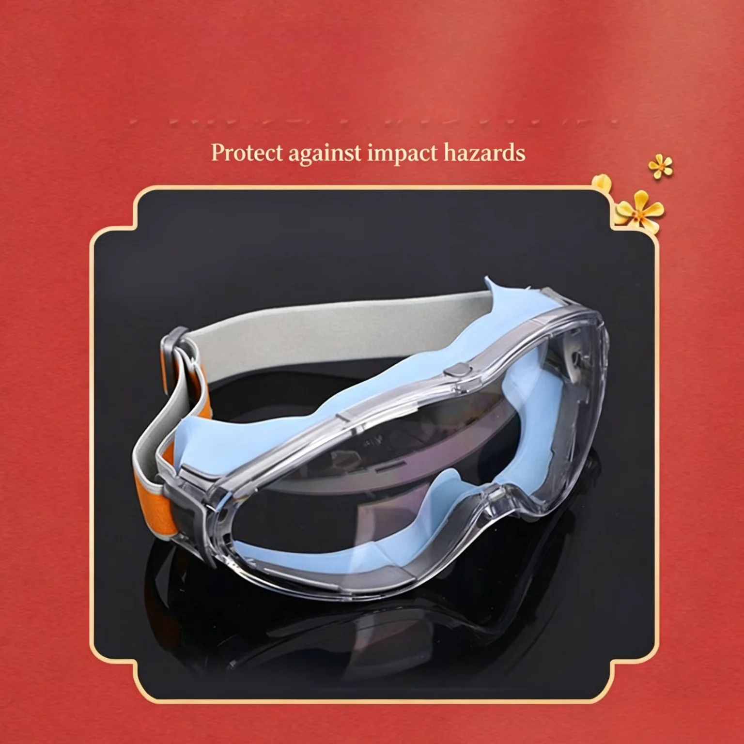 Dual-color High Definition Safety Goggles, Impact & Splash Resistant, Can Be Worn Over Myopia Glasses