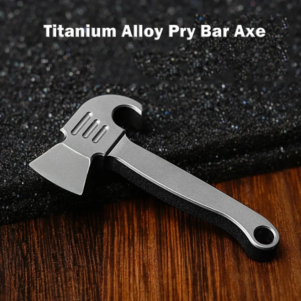 Mini titanium alloy pendant pry bar keychain pendant EDC multifunctional courier tool bottle opener