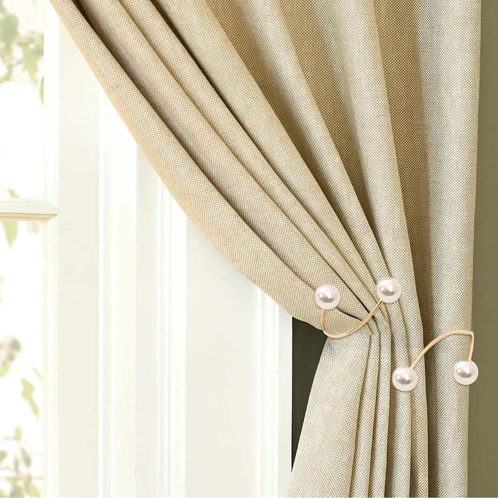 Curtains Holdbacks For Bedroom Pearl Drapery Fastener Window Curtains Fastener For Apartment Home Hotel Living Room Bedroom
