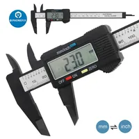 Digital Caliper Measuring Tool 150mm Electronic Carbon Fibre Vernier Calipers for Inch Fraction Millimeter Conversion Instrument