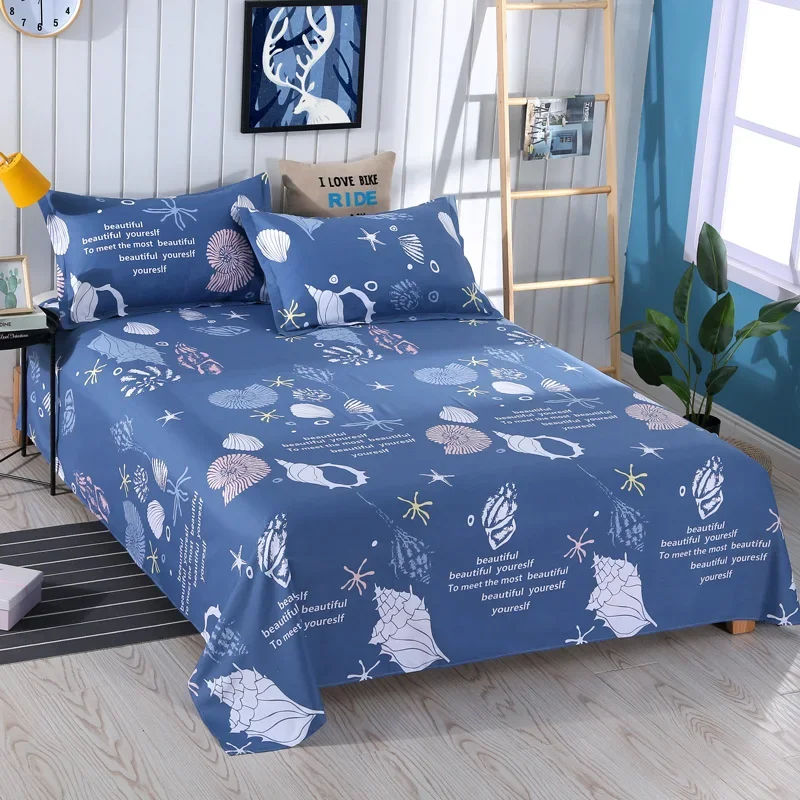 Lençóis de cama respirável para o quarto, 100% algodão Bedcover, lençóis respiráveis, cabido, puro, dormitório, dormitório