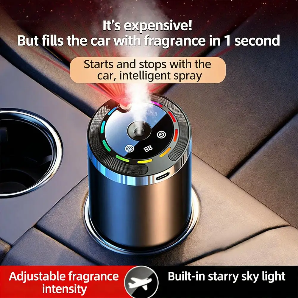 For Smart Car Aroma Diffuser Adjustable Modes Rechargeable Long Battery Life Odor Eliminator Auto Interior Accessory