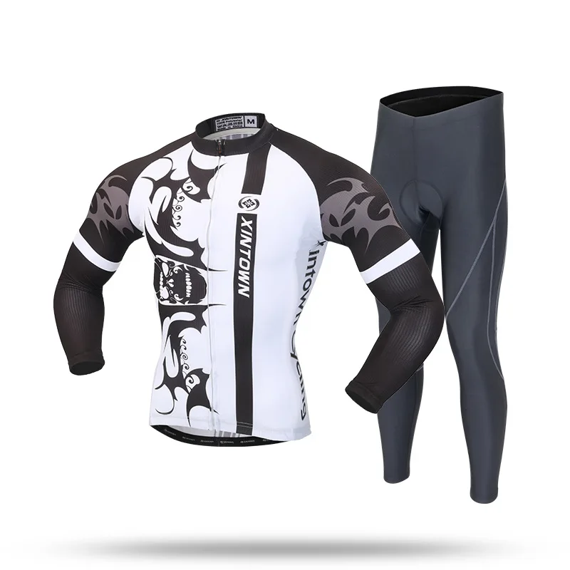 Long Sleeve Cycling Jersey Men Summer Clothing Sleve Set Road Bike Pants Padding Man Maillot Bib Autumn Clothes Men's Suit Wear