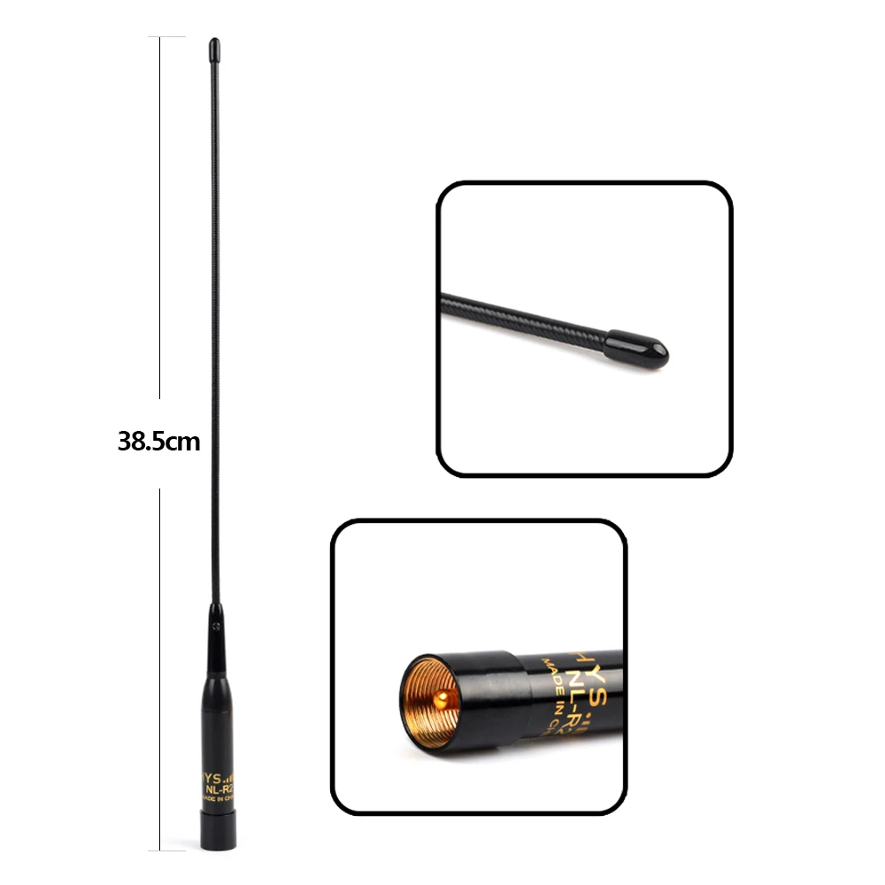 Elastyczna dwuzakresowa antena biczowa VHF UHF 144/430 MHz Zestaw anteny płaskiej naziemnej do taksówki, autobusu, pojazdu mobilnego, krótkofalówki — zdjęcie 7