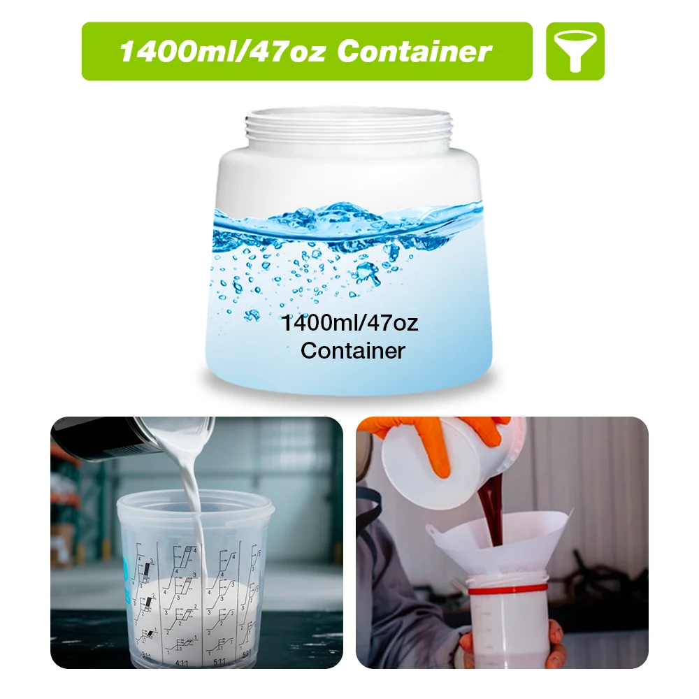 Pistolet pulvérisateur électrique 1400 ml, grande capacité, 5 tailles de buses, 850 W, pulvérisateur de peinture HVLP à siphon domestique, pulvérisation de voiture/meubles, aérographe de qualité industrielle