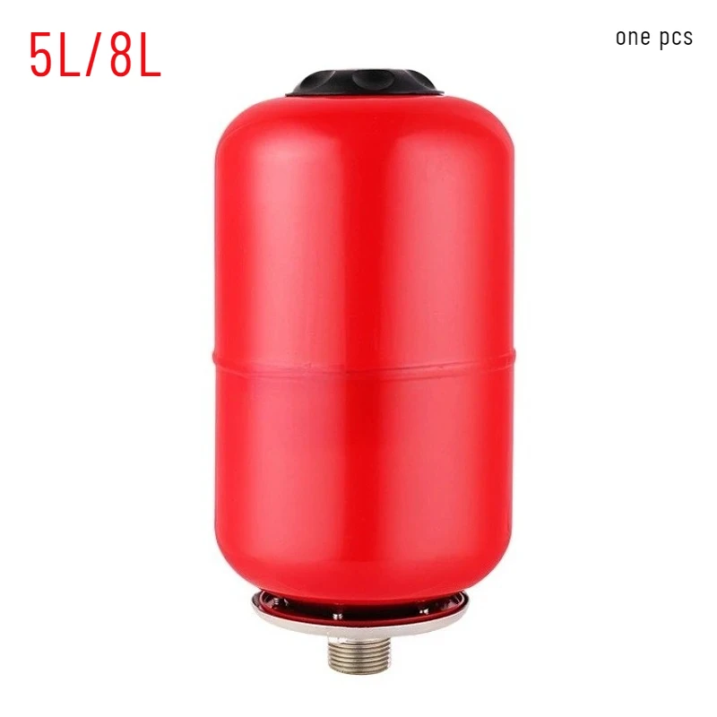 5L/8L Red Expansion Tank Replacement for Solar Water Heater Systems Thermal Pressure Protection Self-priming Pump Energy ExpTank