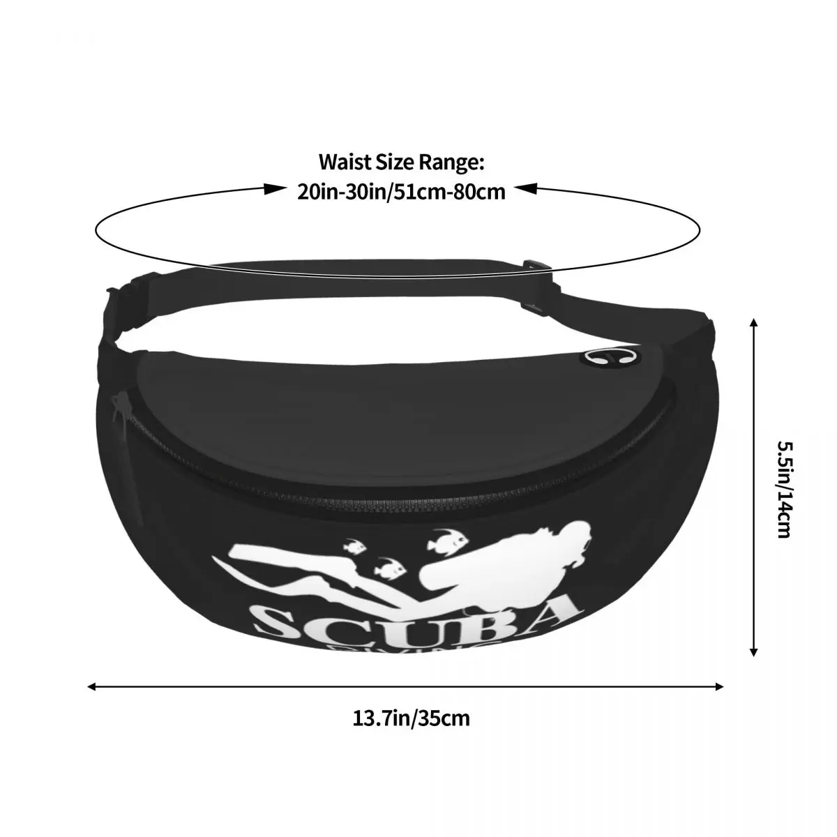 Swobodna zabawna piterek do nurkowania z akwalungiem dla kobiet męska torba w talii Crossbody do podróży rowerowej saszetka na pieniądze na telefon