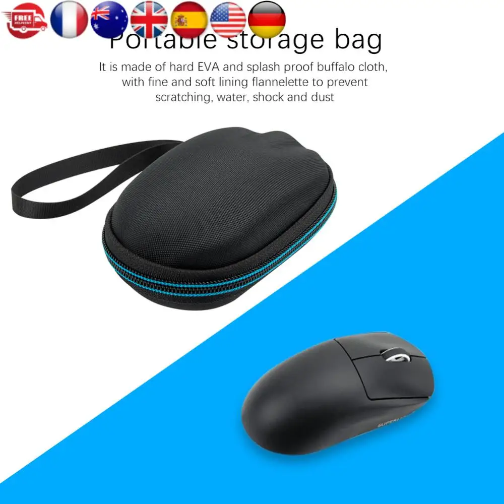 

Портативные сумки для переноски, чехол для переноски беспроводной мыши с двойной молнией и ручной веревкой, устойчивый к царапинам для Logitech M221/M220/M185/M170