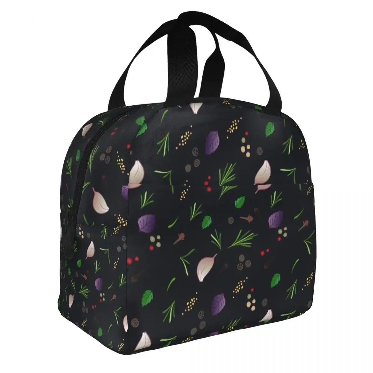 

Plant Lunch Bags Portable Insulated Canvas Cooler Cute Thermal Work for Women Children